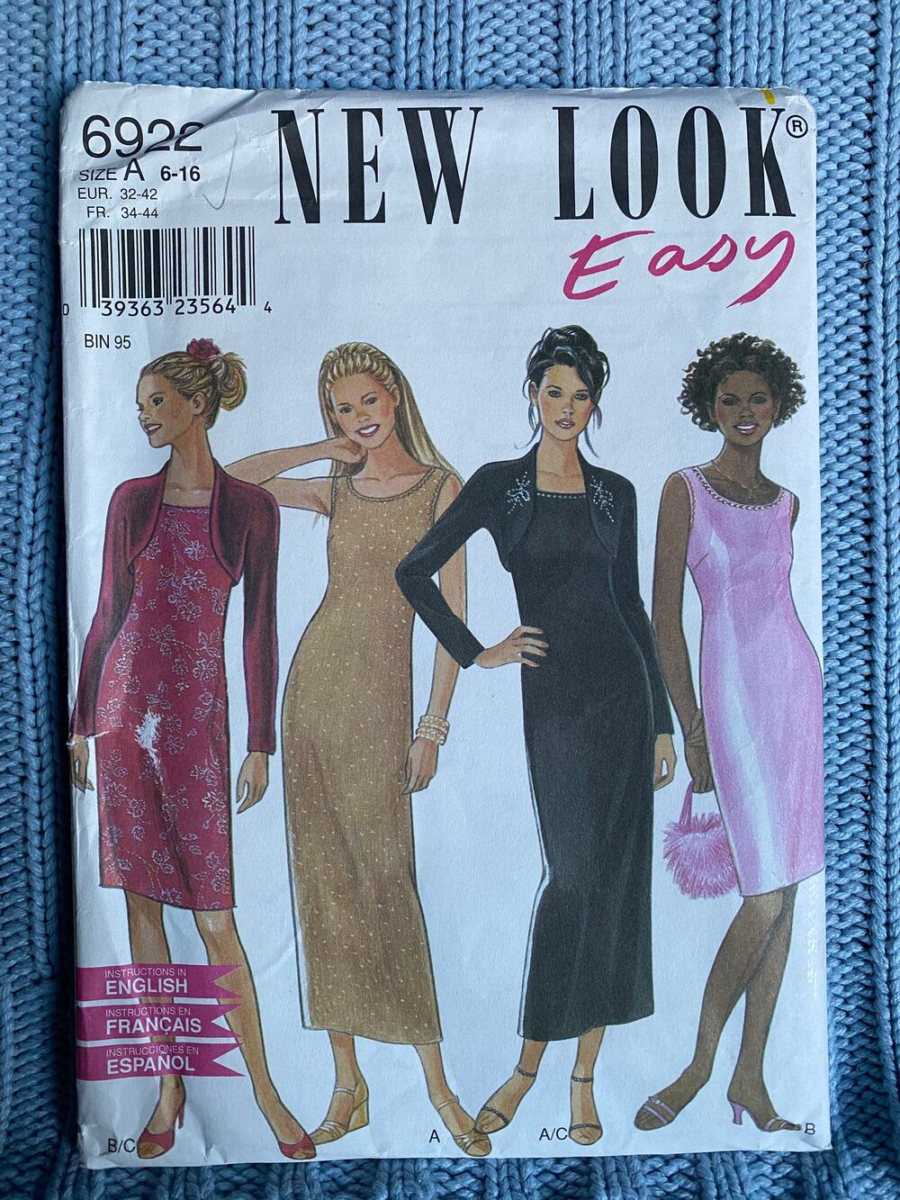 Simplicity 6922 Sewing pattern sheath dress bolero y2k size 6-16